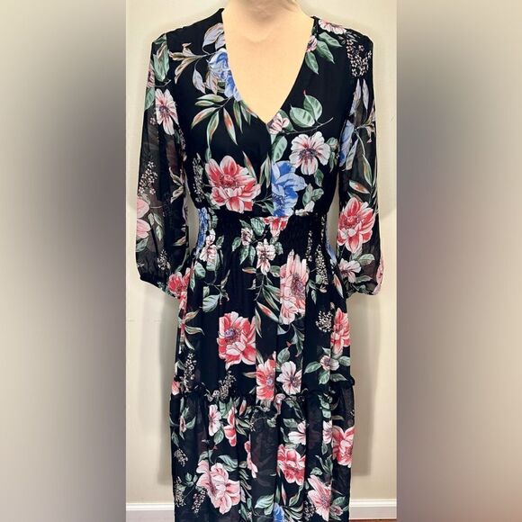 Just…Taylor Long floral dress size 4 - Picture 1 of 13